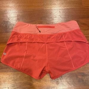 LULULEMON PINK RUNNING SHORTS